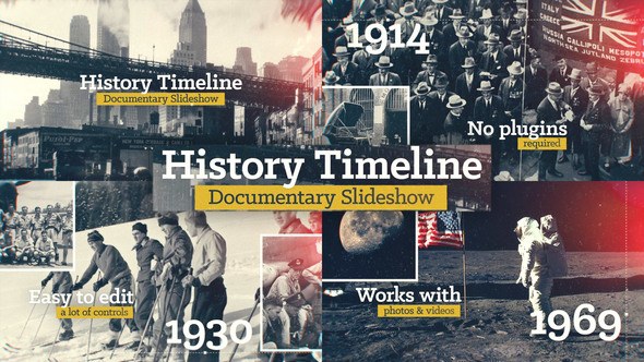 Videohive History Timeline 44835749 Video Displays template preview