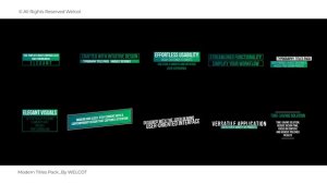 Videohive Modern Titles Pack | After Effects 49719876 Titles template preview