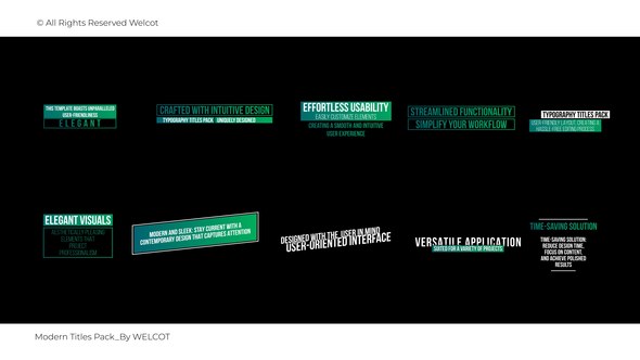 Videohive Modern Titles Pack | After Effects 49719876 Titles template preview