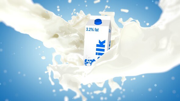 Videohive Milk Splash With Box Element 3D Product Promo template preview