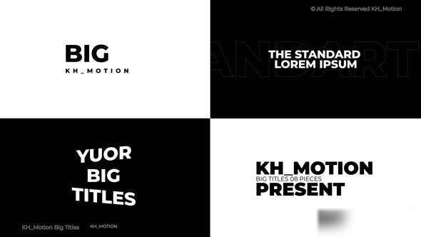 Videohive Big Titles 2.0 | AE Titles template preview