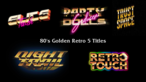 Videohive 80s Golden Retro 5 Titles Titles template preview