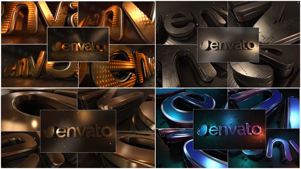 Videohive LED Gold Title Logo Stings template preview