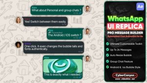Videohive WhatsApp UI Replica - Pro Message Builder Elements template preview