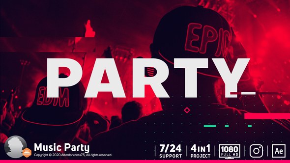 Videohive Music Party Openers template preview