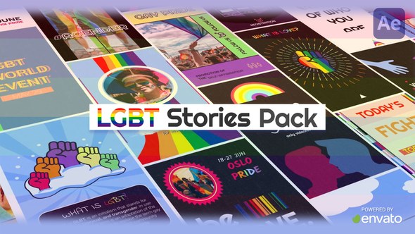 Videohive LGBT Instagram Stories Elements template preview
