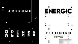 Videohive Dynamic Text Intro Openers template preview