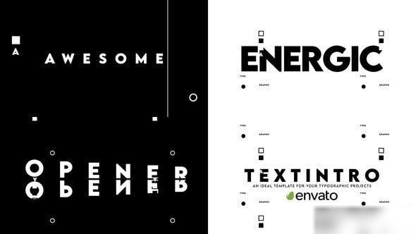 Videohive Dynamic Text Intro Openers template preview
