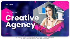 Creative Agency Video Displays template preview