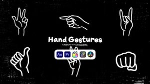Videohive Hands & Gestures Animated Stickers Elements template preview
