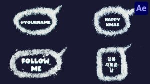 Videohive Christmas Snow Speech Bubbles | After Effects Titles template preview