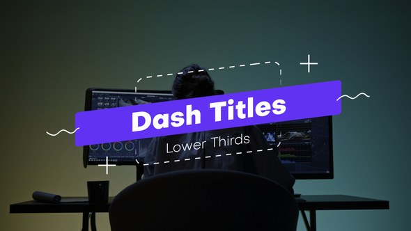 Videohive Dash Titles Lower Thirds Titles template preview