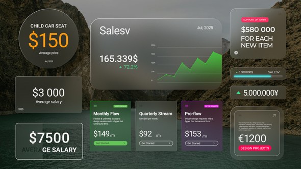 Videohive Money counter pack Infographics template preview