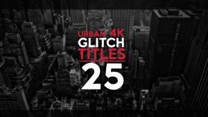 25 Urban Glitch Titles Video Displays template preview