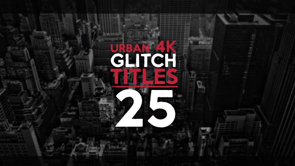 25 Urban Glitch Titles Video Displays template preview