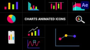 Charts Animated Icons for After Effects Elements template preview