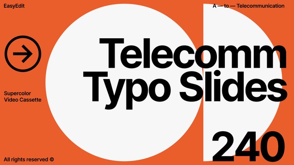 Videohive Telecomm Typo Slides Titles template preview