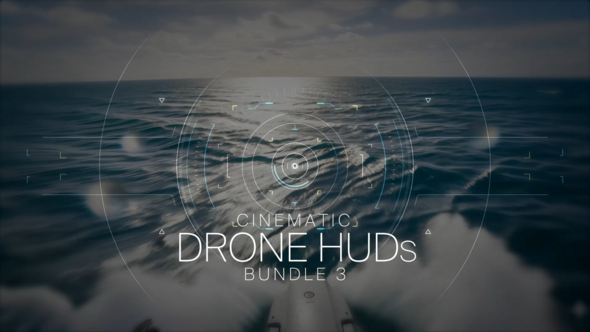 Videohive Drone Hud UIs - Bundle 3 Infographics template preview