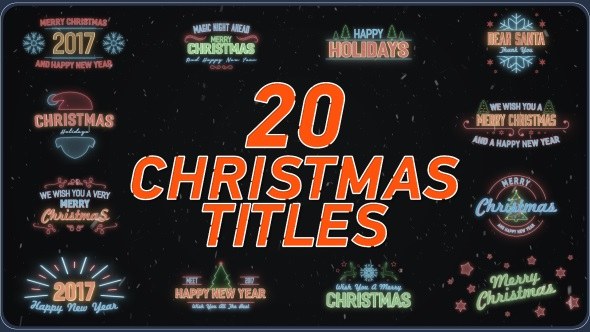 20 Christmas Titles Video Displays template preview