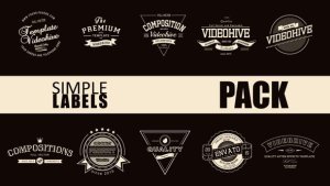 Simple Label Pack Video Displays template preview
