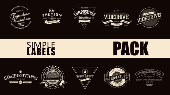 Simple Label Pack Video Displays template preview