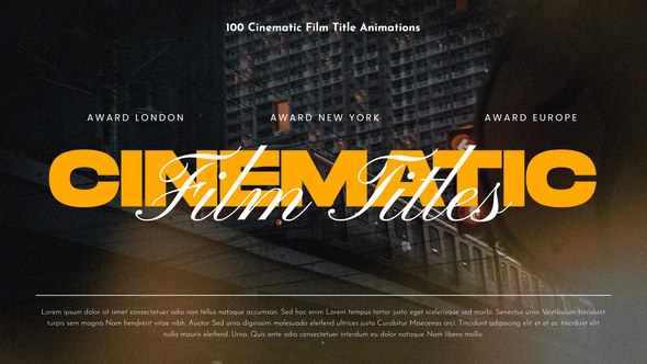 Videohive 100 Cinematic Titles Titles template preview