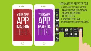 App Promotion Video Displays template preview