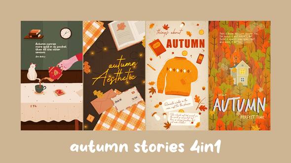 Videohive Autumn Vertical Stories Elements template preview
