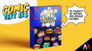 Videohive Comic Text FX 6 Titles template preview