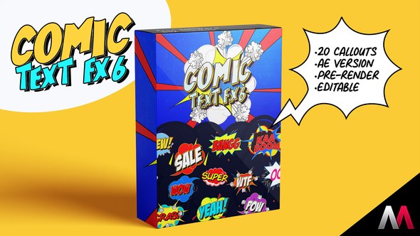 Videohive Comic Text FX 6 Titles template preview