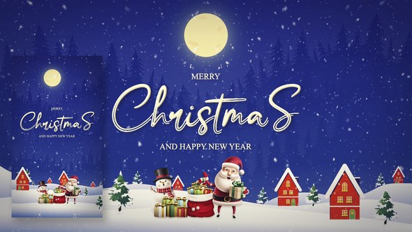 Videohive Merry Christmas Inrto Openers template preview
