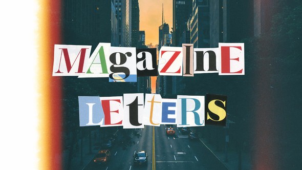 Videohive Magazine Cutout Letters Titles template preview