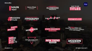 Videohive Modern Titles | AE 51985631 Titles template preview