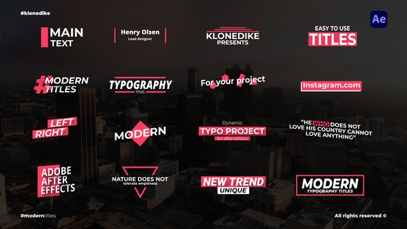 Videohive Modern Titles | AE 51985631 Titles template preview