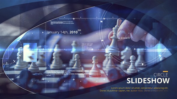 Videohive Parallax Circle Slideshow Video Displays template preview