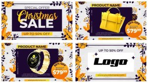 Christmas SALE Video Displays template preview