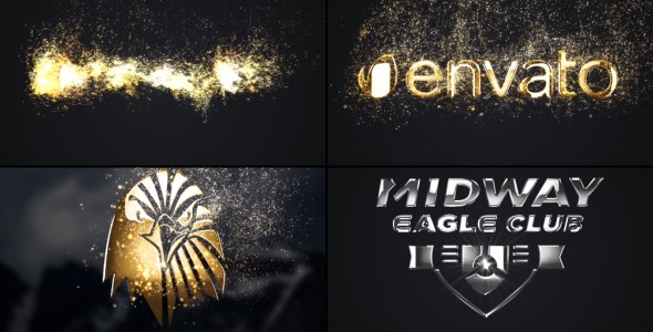 Videohive Golden & Silver Logo Logo Stings template preview