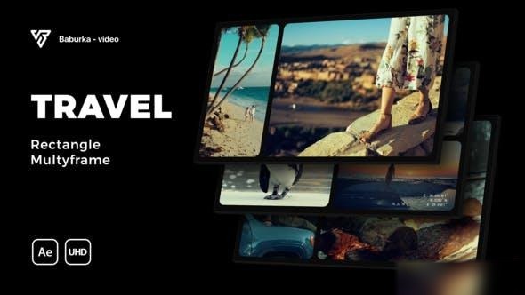 Videohive Travel Adventure | Rectangle Multyframe Openers template preview