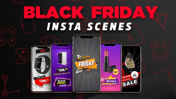Videohive Black Friday Insta Scenes Product Promo template preview