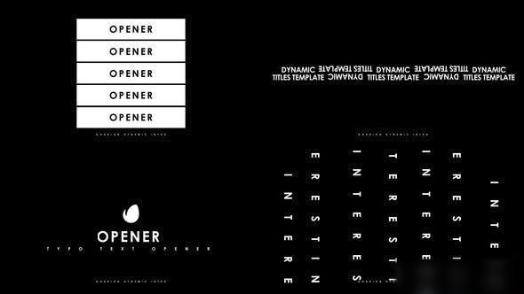 Videohive Typo Text Opener 50871661 Openers template preview