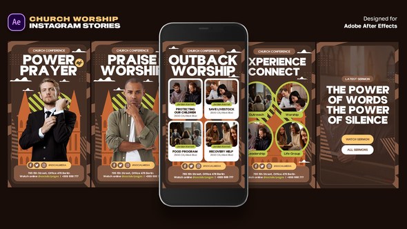 Videohive Church Worship Instagram Stories 47470424 Product Promo template preview