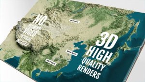 Videohive 3D Physical Map - East Asia Elements template preview