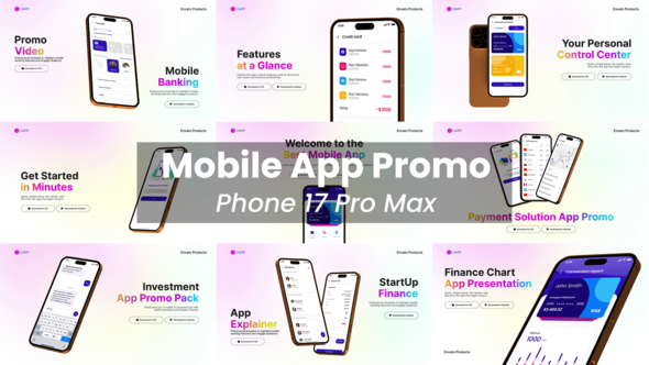 Videohive Mobile App Promo | Phone 17 Pro Max Product Promo template preview