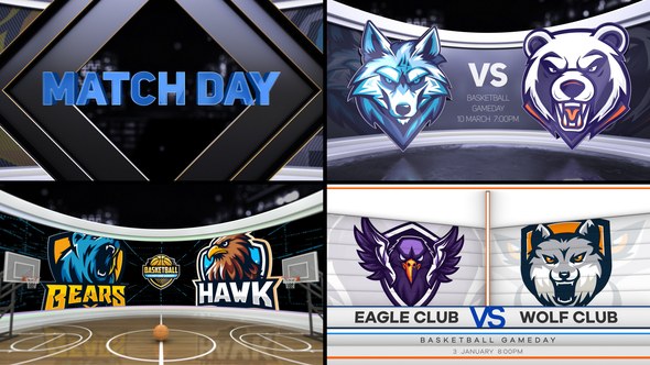 Videohive Basketball VS Logo Stings template preview