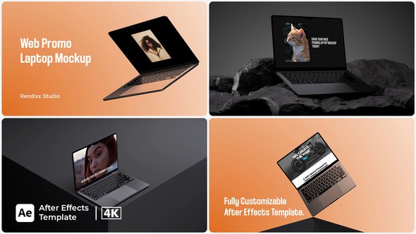 Videohive Web Promo Laptop Mockup Product Promo template preview