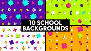 Videohive School Backgrounds Elements template preview