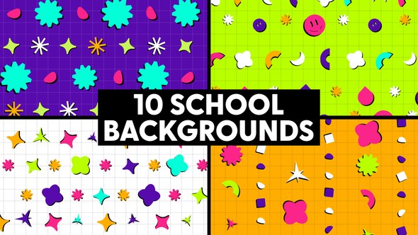 Videohive School Backgrounds Elements template preview