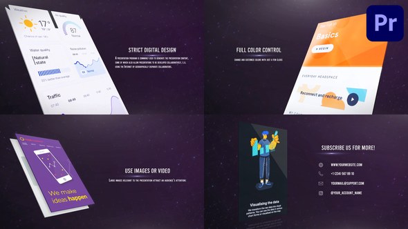 Pixel Website Presentation for Premiere Pro Premiere Pro template preview