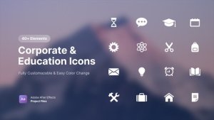 Videohive Corporate & Education Icons Elements template preview