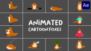Videohive Animated Cartoon Foxes for After Effects Elements template preview